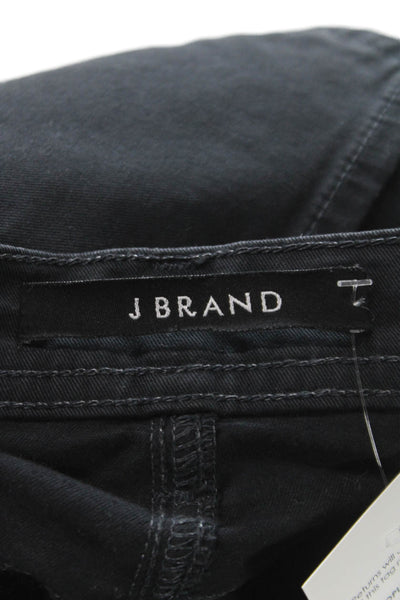 J Brand Womens Skinny Black Cotton Blend Pants Button Closure Size 25