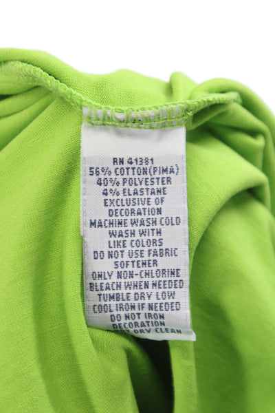 Polo Golf Ralph Lauren Mens Basic Polo Green Cotton Solid Collared Size L
