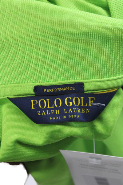 Polo Golf Ralph Lauren Mens Basic Polo Green Cotton Solid Collared Size L