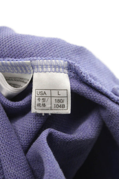 Brooks Brothers Mens Polo Purple Collared Short Sleeve Supima Cotton Size L
