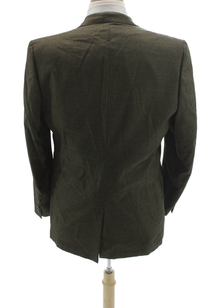 Hart Schaffner Marx Mens Blazer Green Pure Virgin Wool Size 36