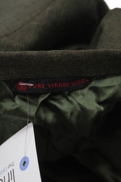 Hart Schaffner Marx Mens Blazer Green Pure Virgin Wool Size 36