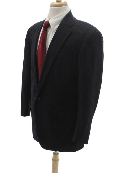 Polo Ralph Lauren Mens Wool Striped Blazer Blue Size 40