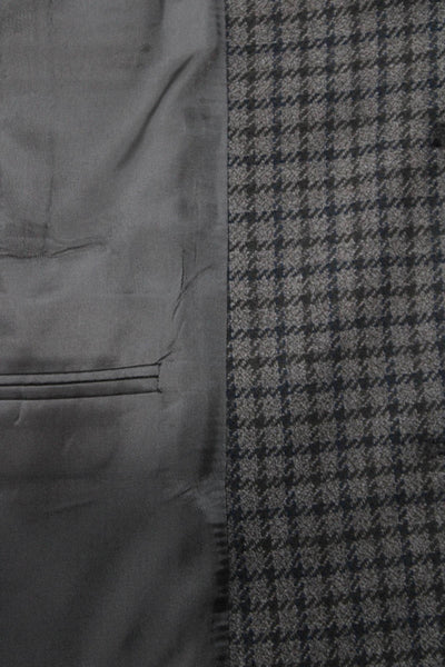 Nino Cerruti Mens Brown Wool Check Blazer Size 42
