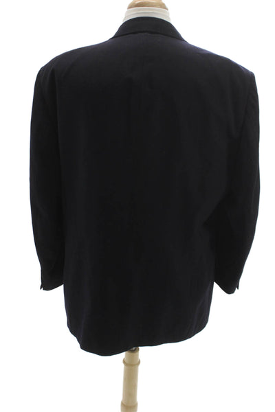 Nino Cerruti Mens Wool Solid Blue Blazer Size 42