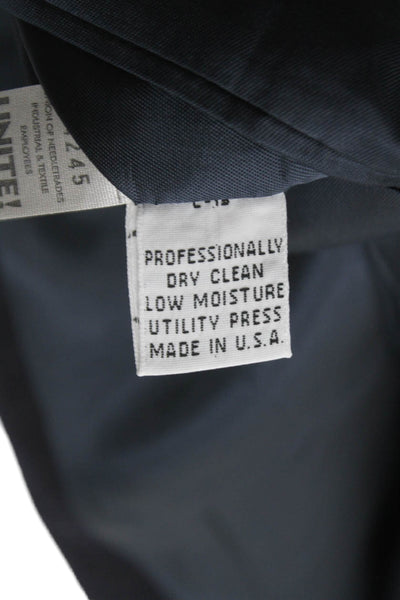 Nino Cerruti Mens Wool Solid Blue Blazer Size 42