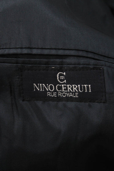 Nino Cerruti Mens Wool Solid Blue Blazer Size 42