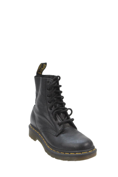 Dr. Martens Womens Leather High Top Lace Up Combat Boots Shoes Black Size 6