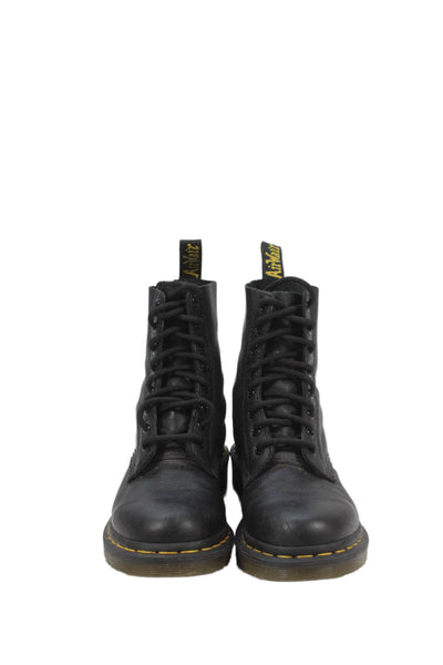 Dr. Martens Womens Leather High Top Lace Up Combat Boots Shoes Black Size 6