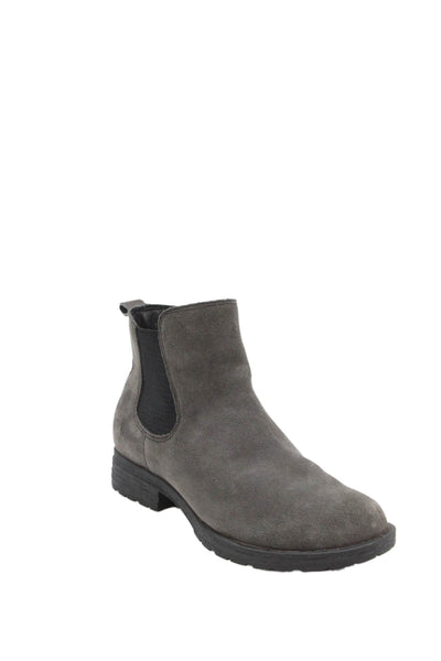 Born Mens Suede Leather Ankle Boots Shoes Dark Gray Size 10M