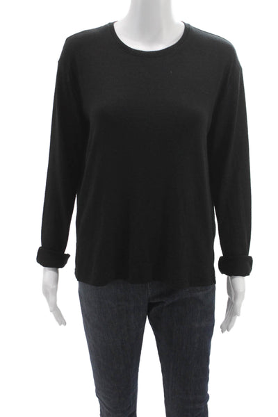 Rag & Bone Womens Basic T-Shirt Black Long Sleeve Crew Neck Size S