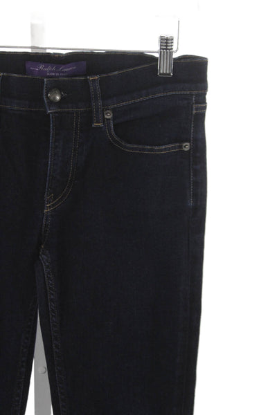 Ralph Lauren Purple Label Women Skinny Jeans Blue Cotton Size 26