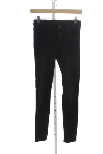 Gold Sign Womens Skinny Black Jeans Rayon High Rise Size 25