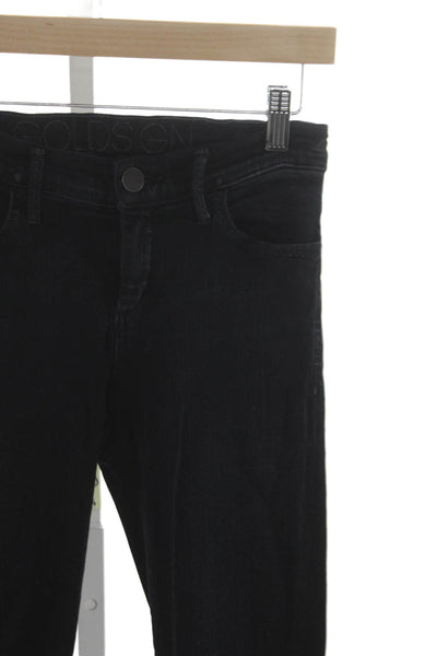 Gold Sign Womens Skinny Black Jeans Rayon High Rise Size 25