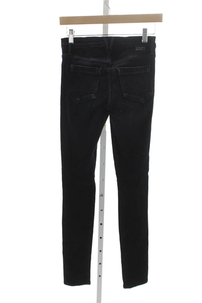 Gold Sign Womens Skinny Black Jeans Rayon High Rise Size 25
