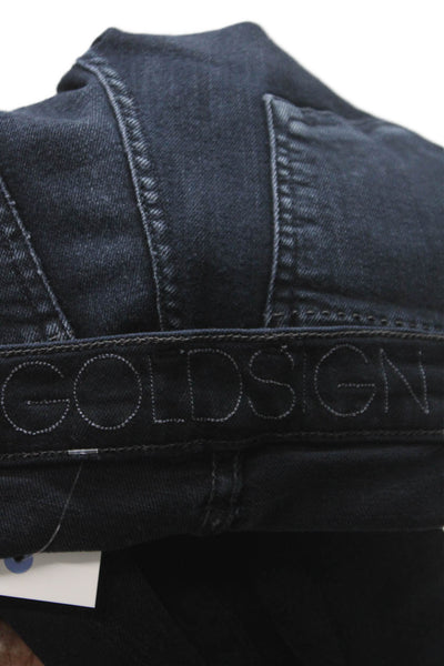 Gold Sign Womens Skinny Black Jeans Rayon High Rise Size 25