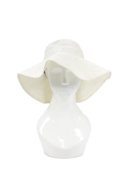 Ralph Lauren Blue Label Womens Paper Yarn Sun Hat White Size OS