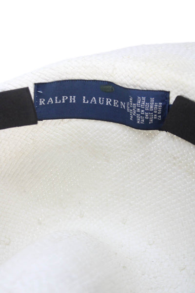 Ralph Lauren Blue Label Womens Paper Yarn Sun Hat White Size OS