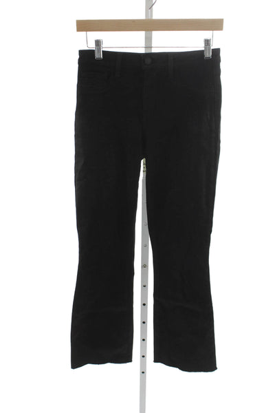 L'Agence Womens Cropped High Rise Black Jeans Size 26