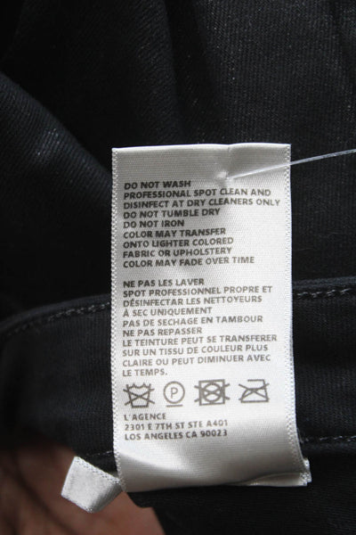 L'Agence Womens Cropped High Rise Black Jeans Size 26