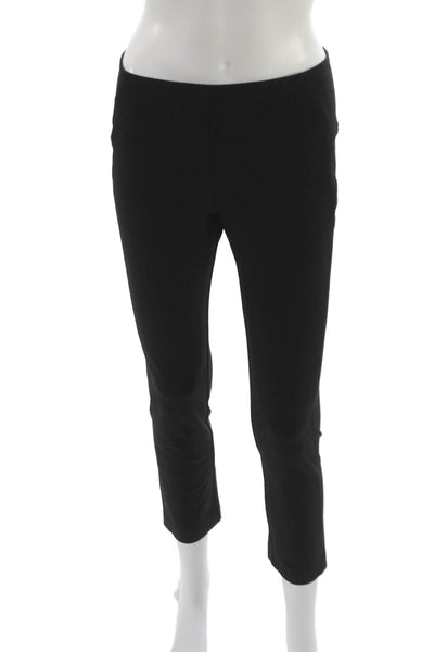 Veronica Beard Womens Cropped Pants Black Nylon Pull On Size 6