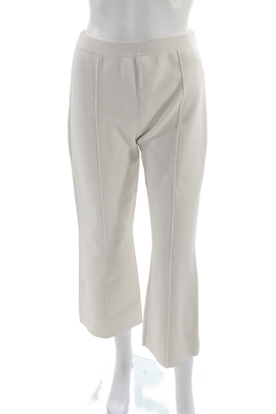 Theory Womens Cropped Viscose Beige Pants Size S