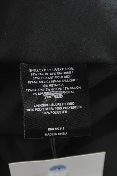 Badgley Mischka Women Sheath Dress Black Halter Full-Length Rayon Zip Size 8