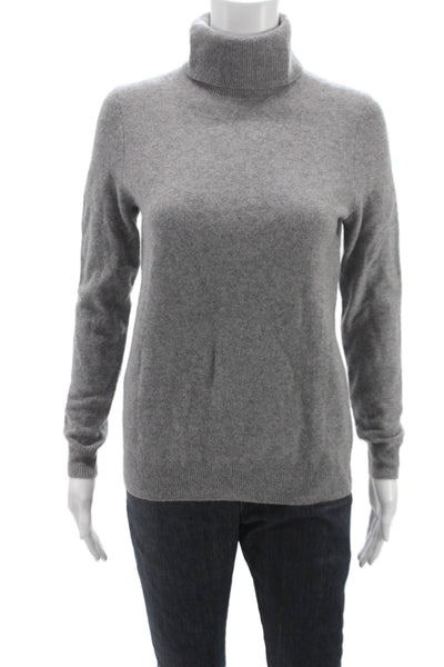 C by Bloomingdales Womens Turtleneck 100% Cashmere Pullover Sweater Gray Size S