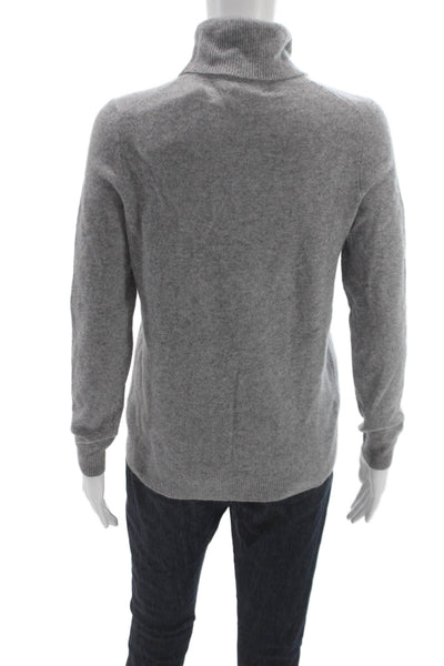 C by Bloomingdales Womens Turtleneck 100% Cashmere Pullover Sweater Gray Size S