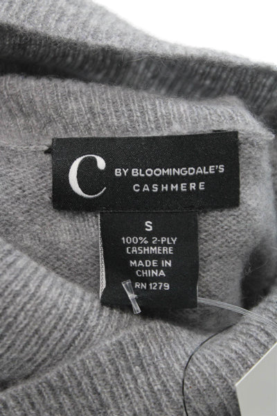 C by Bloomingdales Womens Turtleneck 100% Cashmere Pullover Sweater Gray Size S