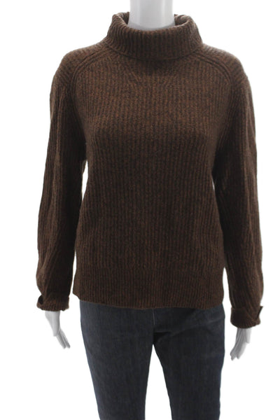 Rag & Bone Womens Cashmere Turtleneck Pullover Brown Size S