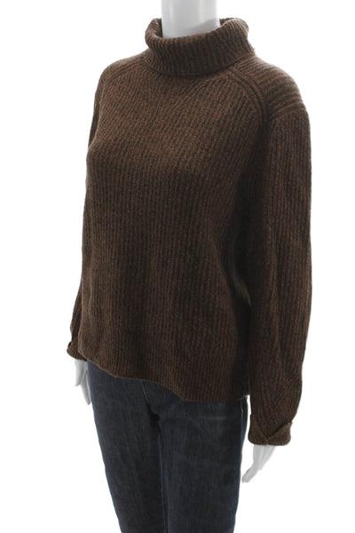 Rag & Bone Womens Cashmere Turtleneck Pullover Brown Size S