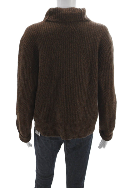 Rag & Bone Womens Cashmere Turtleneck Pullover Brown Size S