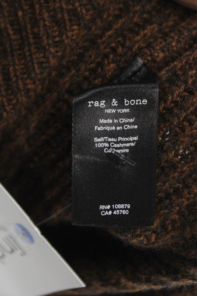 Rag & Bone Womens Cashmere Turtleneck Pullover Brown Size S