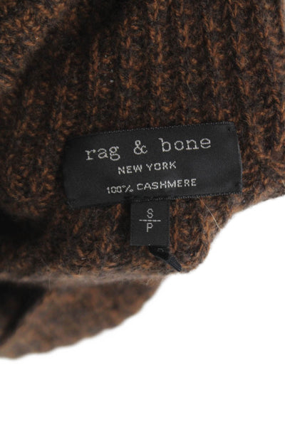 Rag & Bone Womens Cashmere Turtleneck Pullover Brown Size S