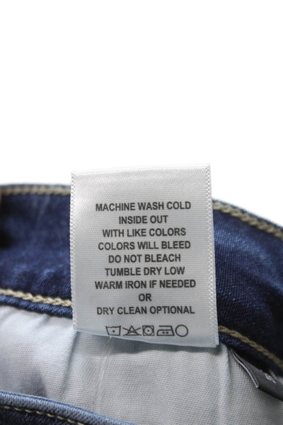 Flying Monkey Women Skinny Jeans Blue Mid Rise Button Cotton Size 26