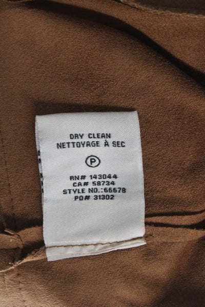 Bagatelle Womens Basic Jacket Brown Faux Suede Long Sleeve Size M