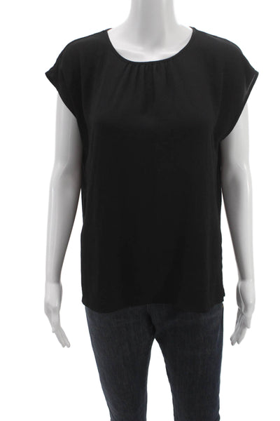 Vince Camuto Womens Black Basic Sleeveless Round Neck Polyester Blouse Size M