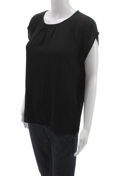 Vince Camuto Womens Black Basic Sleeveless Round Neck Polyester Blouse Size M