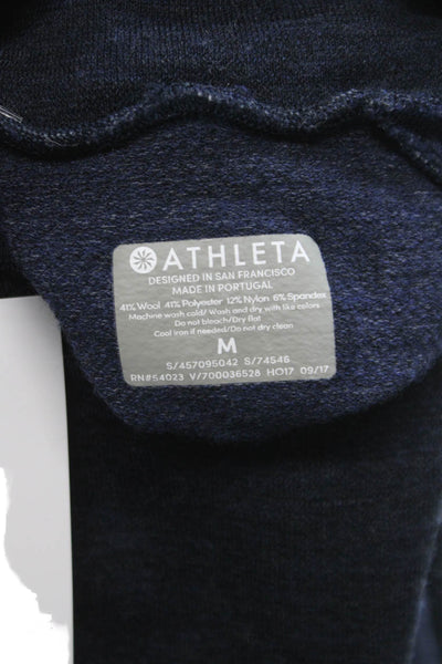 Athleta Womens Blue Pullover Sweater Turtleneck Long Sleeve Size M