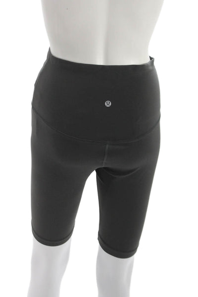 Lululemon Women Athletic Gray Polyester Shorts Size 8