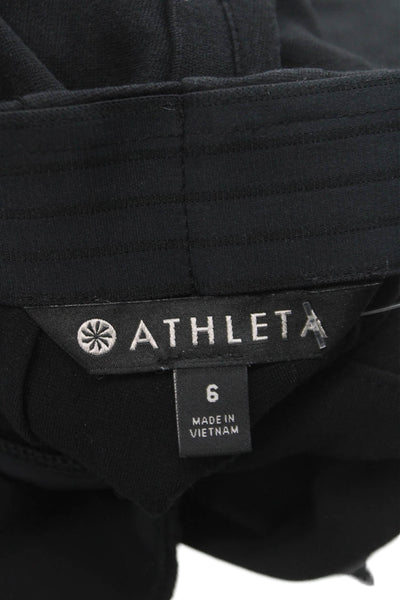 Athleta Women Ankle Pants Black Polyester Zip Size 6