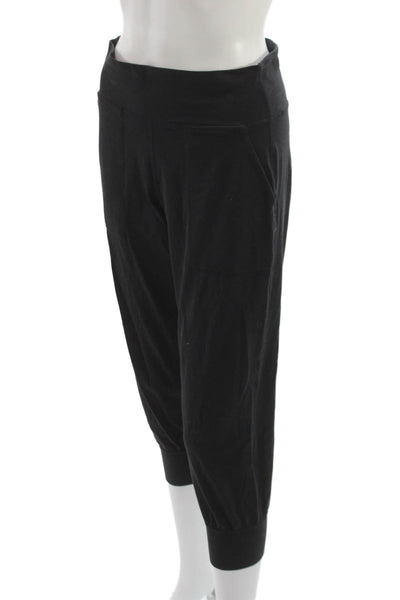 Lululemon Womens Pull On Cuff Ankle Sweatpants Black Size 8