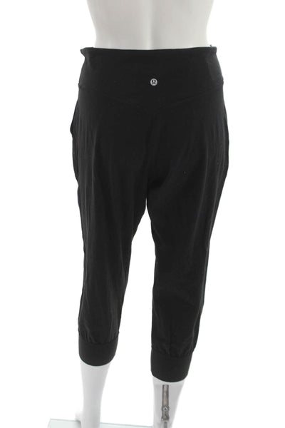 Lululemon Womens Pull On Cuff Ankle Sweatpants Black Size 8