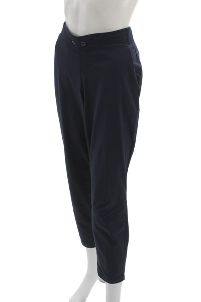 Athleta Womens Capri Pants Blue Knit Pull On Size 8
