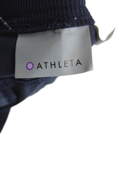 Athleta Womens Capri Pants Blue Knit Pull On Size 8