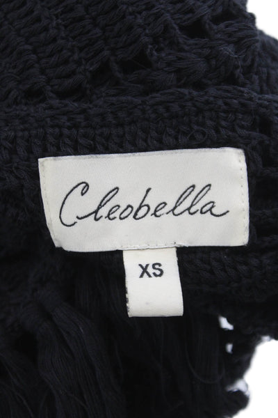 Cleobella Womens Black Halter Romper Geometric Cotton Tie Sleeveless Size XS