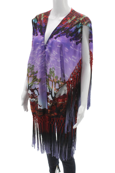 Camilla Women Multicolor Floral V-Neck Blouse Cover Up Sleeveless Size One Size