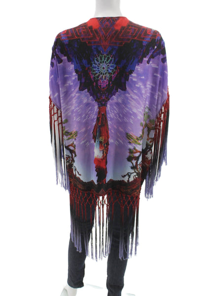 Camilla Women Multicolor Floral V-Neck Blouse Cover Up Sleeveless Size One Size