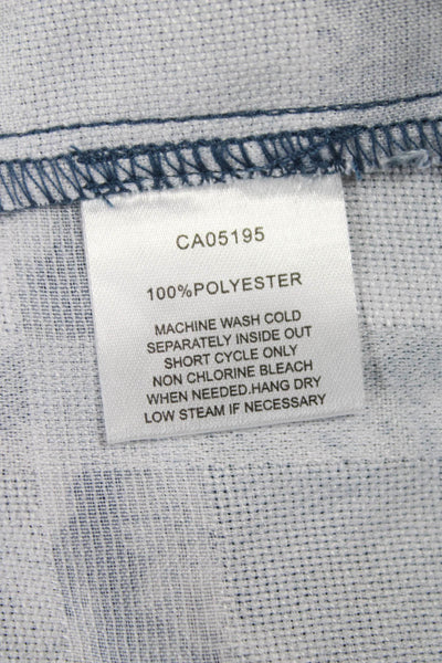 Picadilly Womens Blue Basic Jacket Check Collared Long Sleeve Size XS